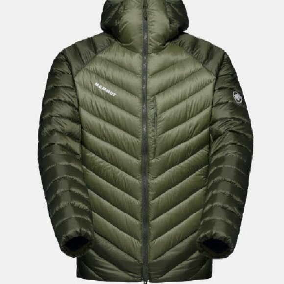 $359! NEW RARE Men's Mammut Broad Peak IN Hooded Down Jacket - Marsh Green - M - Picture 1 of 1